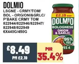 Bestway DOLMIO Lsgne - crmy/tom/ bol-org/oni&grlc/ p'bake crmy tom offer