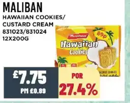 Bestway MALIBAN Hawaiian cookies/ custard cream offer