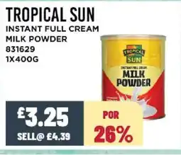 Bestway TROPICAL SUN Instant full cream milk powder offer