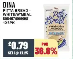 Bestway DINA Pitta bread - white/w'meal offer