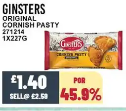 Bestway GINSTERS Original cornish pasty offer
