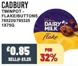 Bestway CADBURY Twinpot- flake/buttons offer
