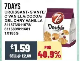 Bestway 7DAYS Croissant- s'ante/ c'vanilla/cocoa/ dbl chry vanilla offer