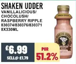 Bestway SHAKEN UDDER Vanillalicious/ chocolush/ raspberry ripple offer