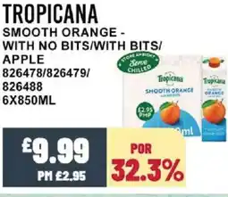 Bestway TROPICANA Smooth orange - with no bits/with bits/ apple offer