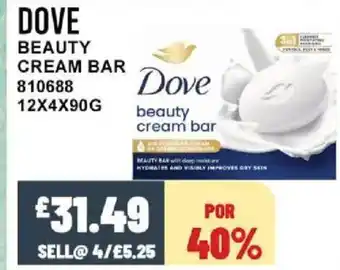 Bestway DOVE Beauty cream bar offer