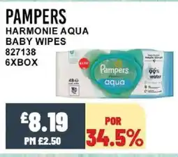 Bestway PAMPERS Harmonie aqua baby wipes offer