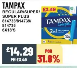 Bestway TAMPAX Regular/super/ super plus offer