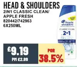 Bestway HEAD & SHOULDERS 2in1 classic clean/ apple fresh offer