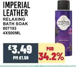 Bestway IMPERIAL LEATHER Relaxing bath soak offer