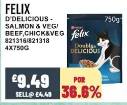 Bestway FELIX D'delicious - salmon & veg/ beef, chick&veg offer