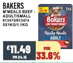 Bestway BAKERS M'meals beef adult/small offer