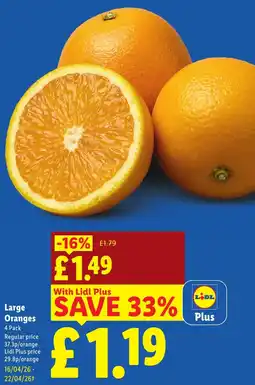 Lidl Large Oranges offer
