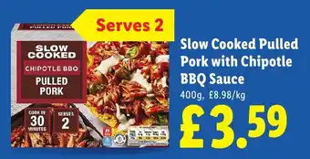 Lidl Slow Cooked Pulled Pork with Chipotle BBQ Sauce offer
