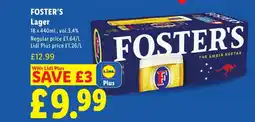 Lidl FOSTER'S Lager offer