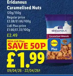 Lidl Eridanous Caramelised Nuts offer
