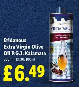 Lidl Eridanous Extra Virgin Olive Oil P.G.I. Kalamata offer