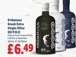 Lidl Eridanous Greek Extra Virgin Olive Oil P.D.O offer