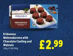 Lidl Eridanous Melomakarona with Chocolate Coating and Walnuts offer