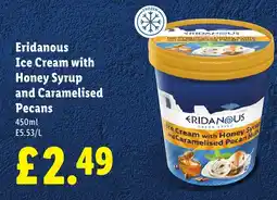 Lidl Eridanous Ice Cream with Honey Syrup and Caramelised Pecans offer