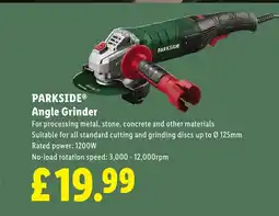 Lidl PARKSIDE Angle Grinder offer
