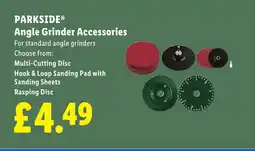 Lidl PARKSIDE Angle Grinder Accessories offer
