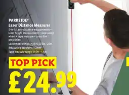 Lidl PARKSIDE Laser Distance Measurer offer