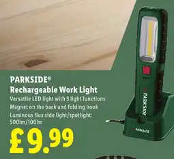 Lidl PARKSIDE Rechargeable Work Light offer
