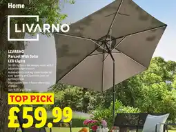 Lidl LIVARNO Parasol With Solar LED Lights offer