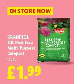 Lidl GRANDIOL 20L Peat Free Multi-Purpose Compost offer