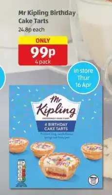 Aldi Mr Kipling Birthday Cake Tarts offer