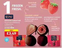 Aldi Specially Selected Chocolate Coated Fruit offer