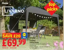 Lidl LIVARNO Folding Gazebo offer