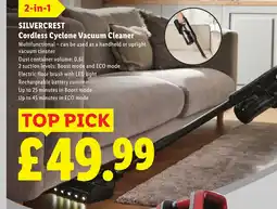 Lidl SILVERCREST Cordless Cyclone Vacuum Cleaner offer