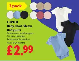 Lidl LUPILU Baby Short-Sleeve Bodysuits offer