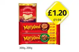 Londis Paterson's Shortbread Fingers, Maryland Choc Chip, Choc & Hazelnut offer