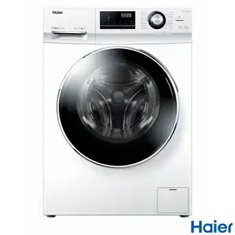 Costco Haier HWD100-BP14636N, 10/6kg, 1400rpm, Washer Dryer, E Rated in White offer