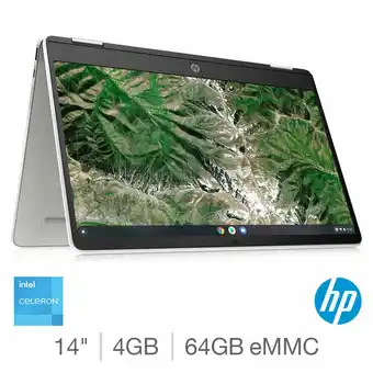 Costco HP Chromebook x360, Intel Celeron N4020, 4GB RAM, 64GB eMMC, 14 Inch Convertible Chromebook 14a-ca0008na offer