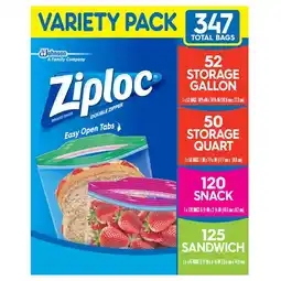 Costco Ziploc Freezer Variety Bags, 347 Pack offer