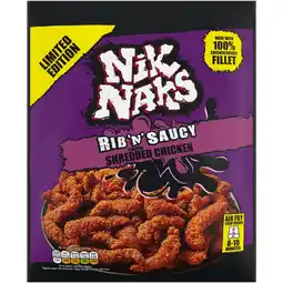 Iceland Nik Naks Shredded Chicken Rib 'n' Saucy Flavour 450g offer