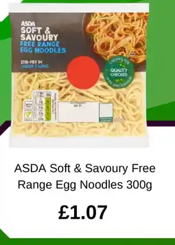 Asda ASDA Soft & Savoury Free Range Egg Noodles offer