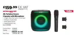 Costco JBL Partybox Encore 2 Speaker with Microphone offer