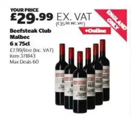 Costco Beefsteak Club Malbec offer