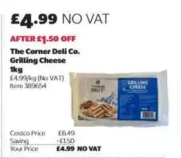 Costco The Corner Deli Co. Grilling Cheese offer
