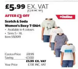 Costco Scotch & Soda Women's Boxy T-Shirt offer