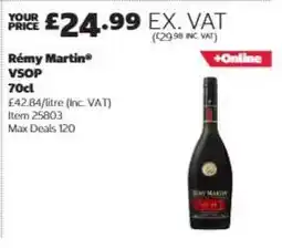 Costco Rémy Martin VSOP offer