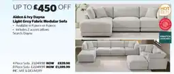 Costco Aiden & Ivy Dayna Light Grey Fabric Modular Sofa offer