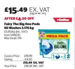 Costco Fairy The Big One Pods offer