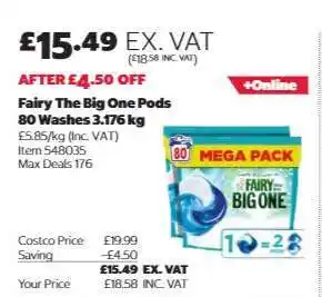 Costco Fairy The Big One Pods offer