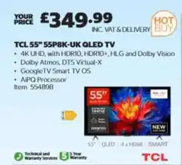 Costco TCL 55 55P8K-UK QLED TV offer